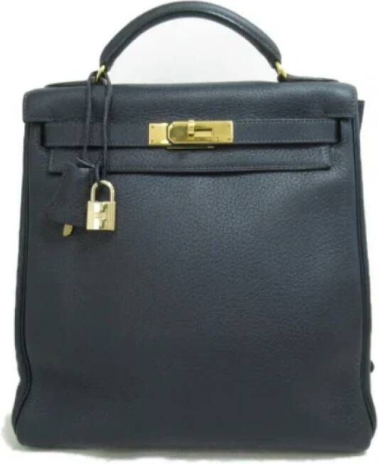 Hermès Vintage Pre-owned Leather backpacks Zwart Dames