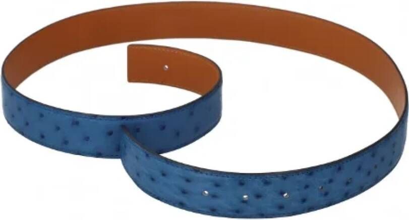 Hermès Vintage Pre-owned Leather belts Blauw Dames