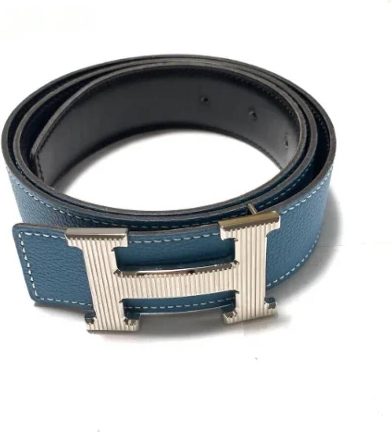 Hermès Vintage Pre-owned Leather belts Blauw Dames