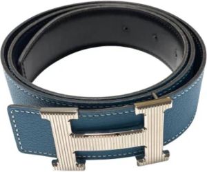 Hermès Vintage Pre-owned Leather belts Blauw Dames