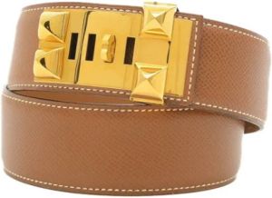 Hermès Vintage Pre-owned Leather belts Geel Dames