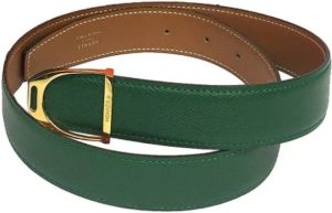 Hermès Vintage Pre-owned Leather belts Groen Dames