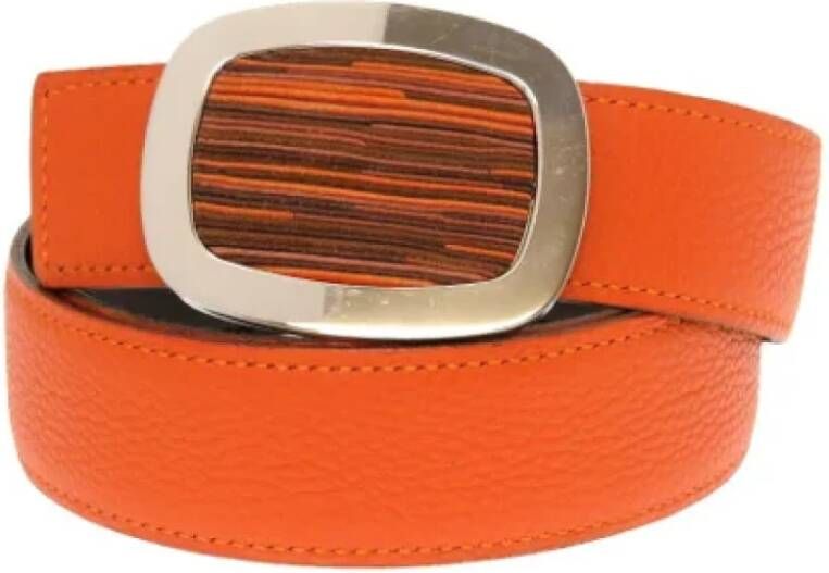 Hermès Vintage Pre-owned Leather belts Oranje Dames