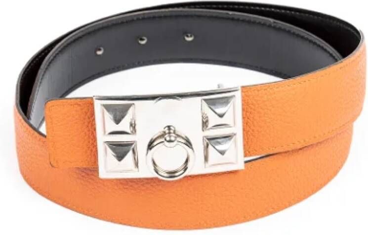 Hermès Vintage Pre-owned Leather belts Oranje Dames