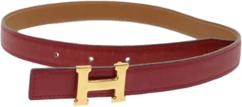 Hermès Vintage Pre-owned Leather belts Rood Dames