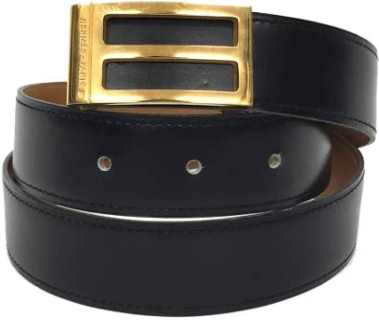 Hermès Vintage Pre-owned Leather belts Zwart Dames