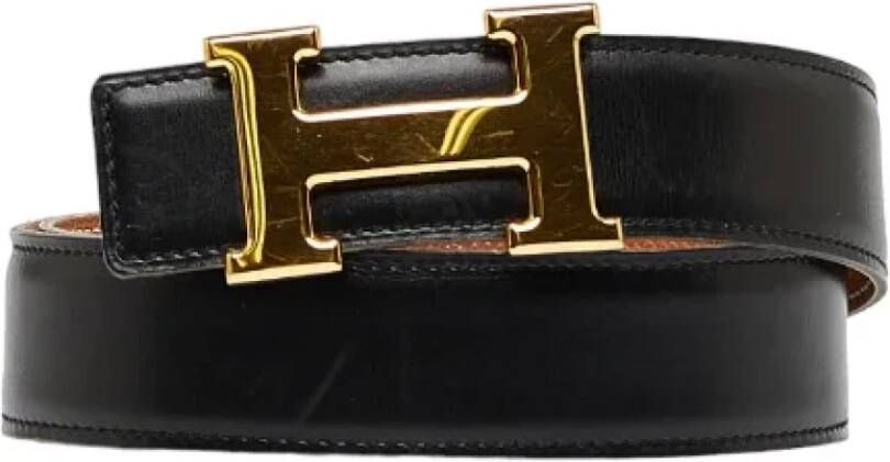 Hermès Vintage Pre-owned Leather belts Zwart Dames