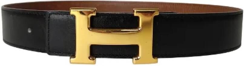 Hermès Vintage Pre-owned Leather belts Zwart Dames