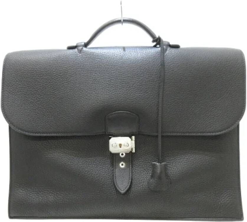 Hermès Vintage Pre-owned Leather briefcases Zwart Dames