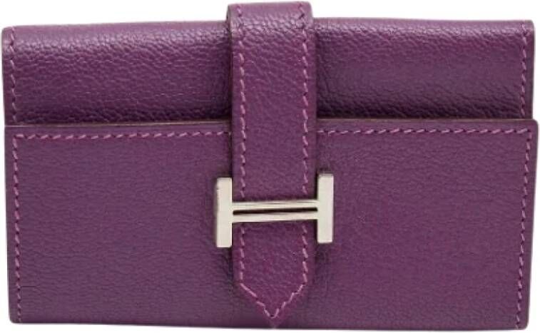 Hermès Vintage Pre-owned Leather clutches Purple Dames
