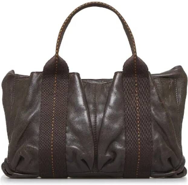 Hermès Vintage Pre-owned Leather crossbody-bags Bruin Dames