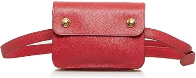 Hermès Vintage Pre-owned Leather crossbody-bags Rood Dames