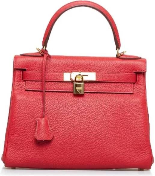 Hermès Vintage Pre-owned Leather crossbody-bags Rood Dames