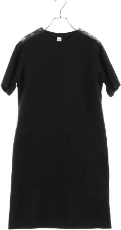 Hermès Vintage Pre-owned Leather dresses Zwart Dames