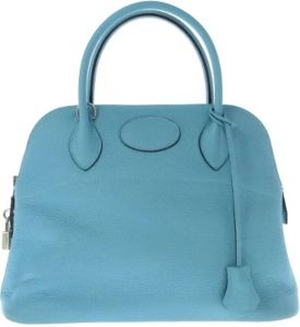 Hermès Vintage Pre-owned Leather handbags Blauw Dames
