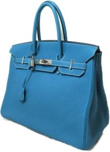 Hermès Vintage Pre-owned Leather handbags Blauw Dames
