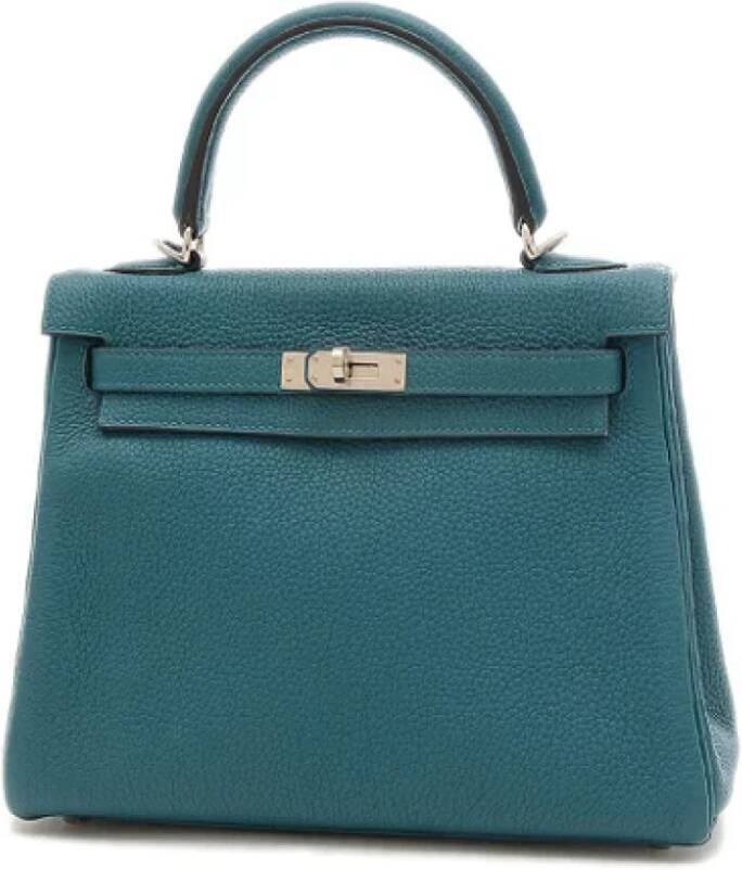 Hermès Vintage Pre-owned Leather handbags Groen Dames