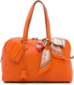 Hermès Vintage Pre-owned Leather handbags Oranje Dames