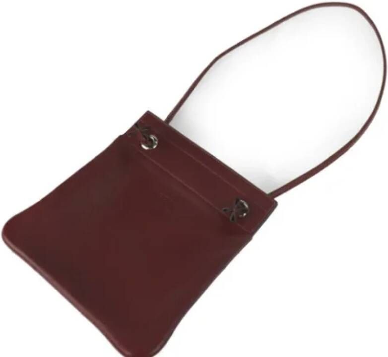 Hermès Vintage Pre-owned Leather handbags Rood Dames