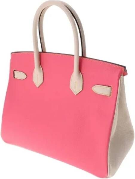Hermès Vintage Pre-owned Leather handbags Roze Dames