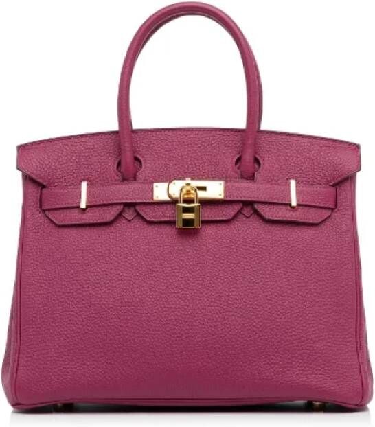 Hermès Vintage Pre-owned Leather handbags Roze Dames