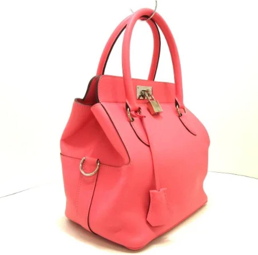 Hermès Vintage Pre-owned Leather handbags Roze Dames