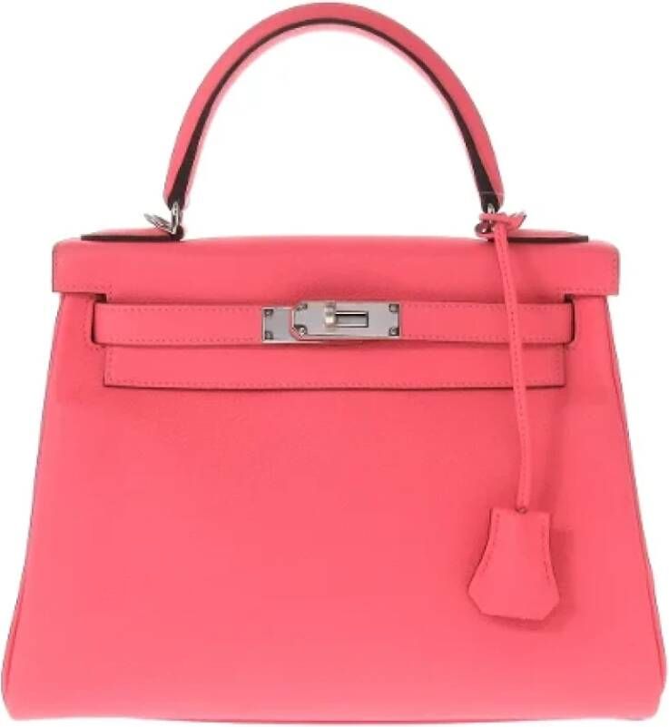 Hermès Vintage Pre-owned Leather handbags Roze Dames
