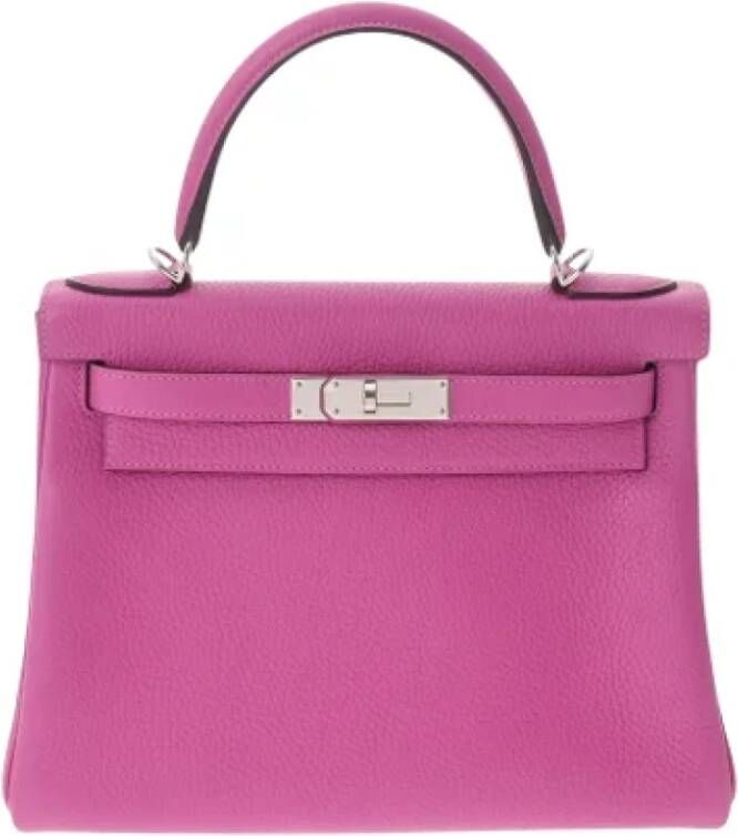 Hermès Vintage Pre-owned Leather handbags Roze Dames