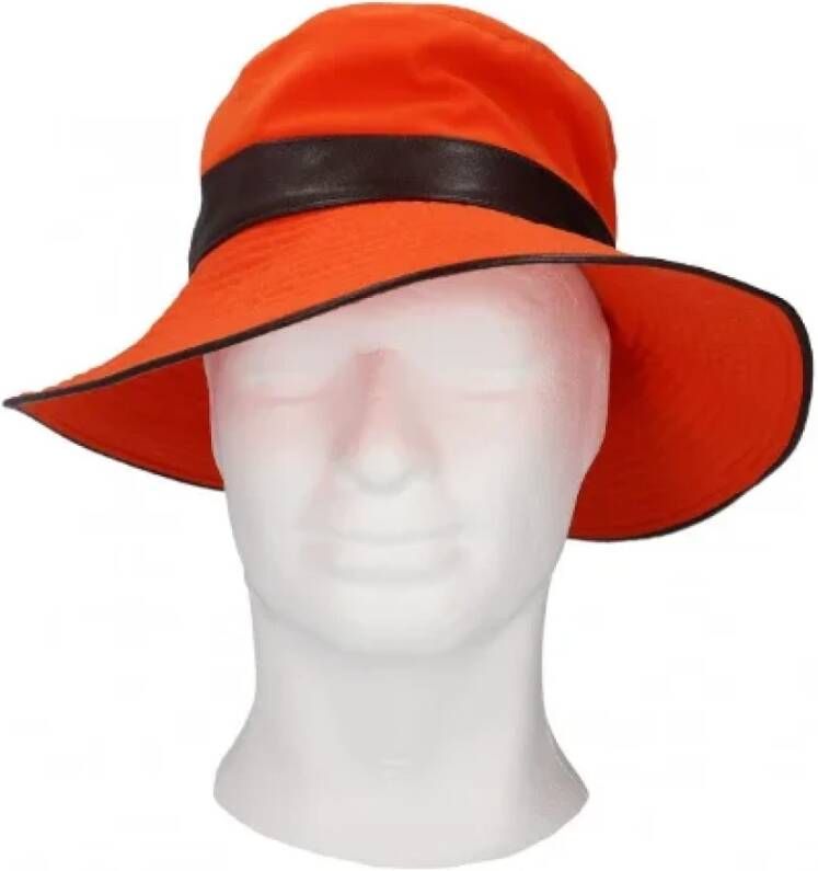 Hermès Vintage Pre-owned Leather hats Rood Unisex