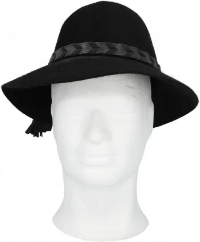 Hermès Vintage Pre-owned Leather hats Zwart Unisex