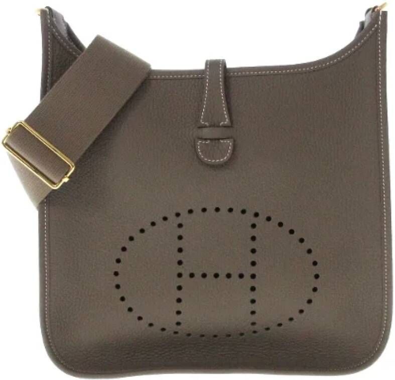 Hermès Vintage Pre-owned Leather hermes-bags Bruin Dames
