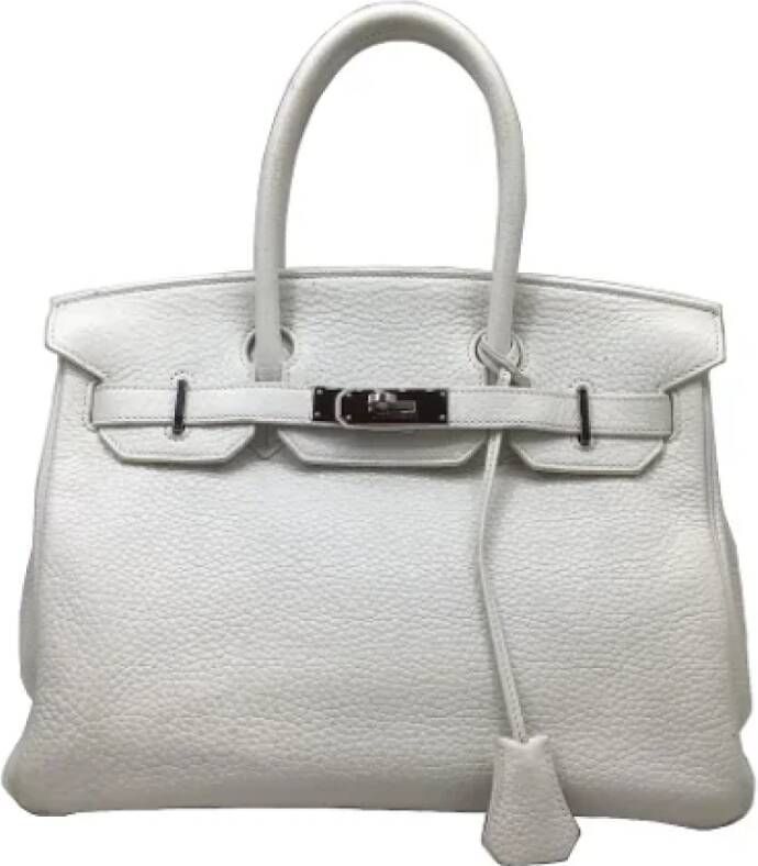 Hermès Vintage Pre-owned Leather hermes-bags White Dames