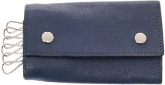 Hermès Vintage Pre-owned Leather key-holders Blauw Dames