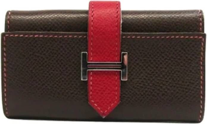 Hermès Vintage Pre-owned Leather key-holders Bruin Unisex