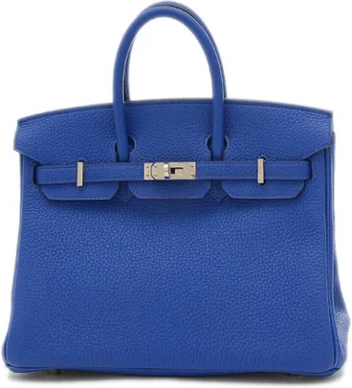 Hermès Vintage Pre-owned Leather shoulder-bags Blauw Dames