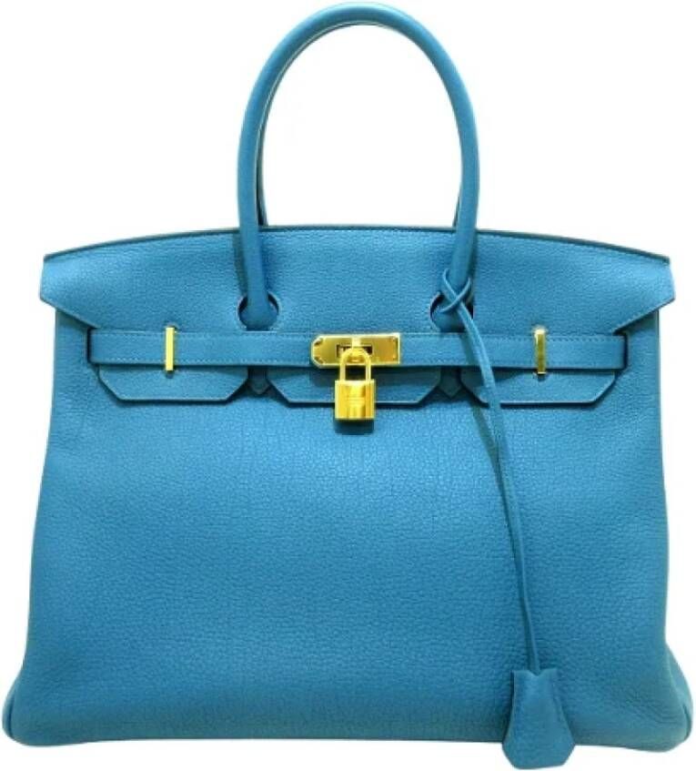 Hermès Vintage Pre-owned Leather shoulder-bags Blauw Dames
