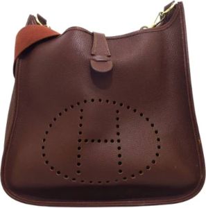 Hermès Vintage Pre-owned Leather shoulder-bags Bruin Dames