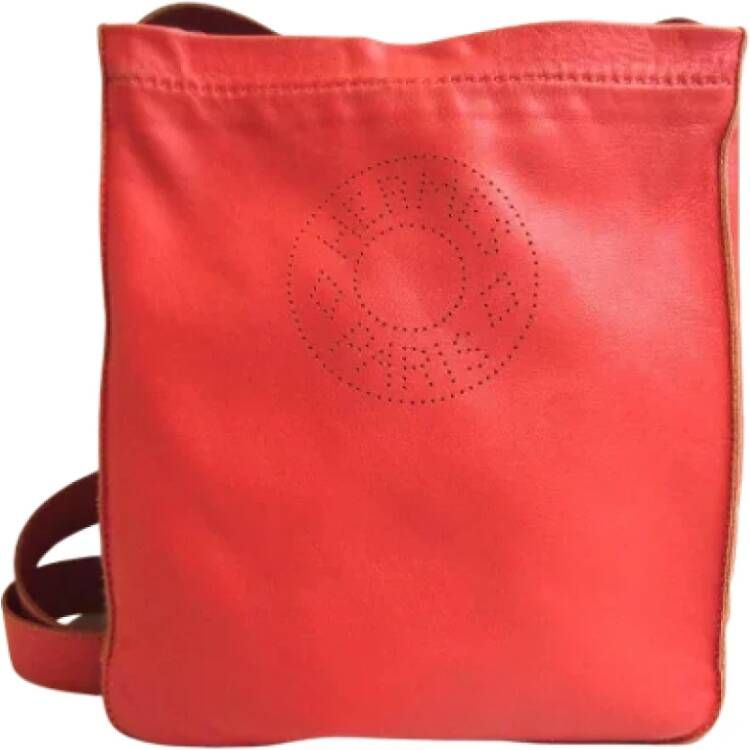 Hermès Vintage Pre-owned Leather shoulder-bags Oranje Dames