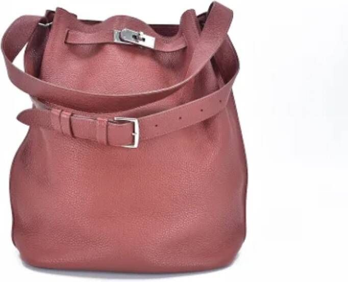 Hermès Vintage Pre-owned Leather shoulder-bags Rood Dames
