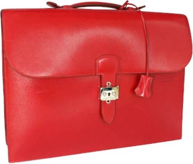 Hermès Vintage Pre-owned Leather travel-bags Rood Dames