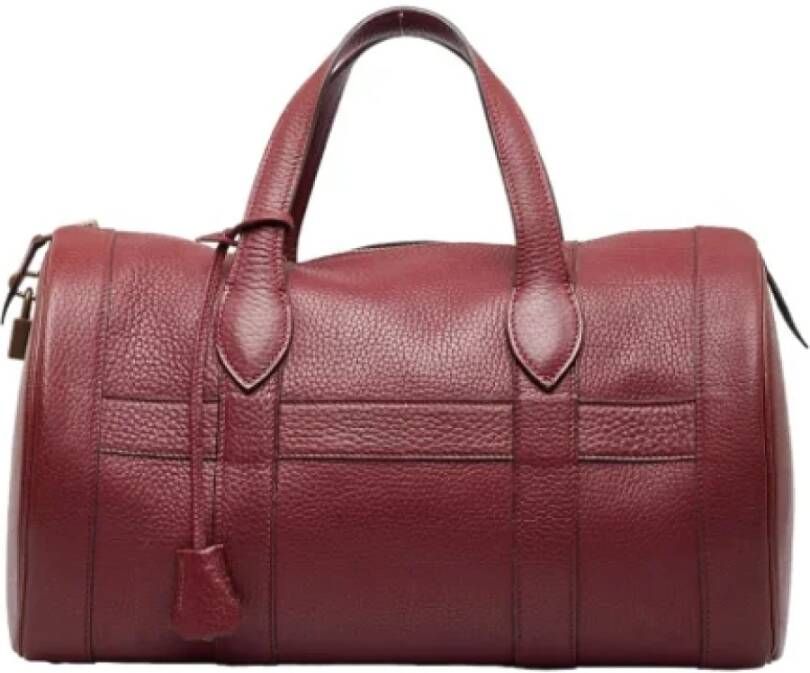 Hermès Vintage Pre-owned Leather travel-bags Rood Dames