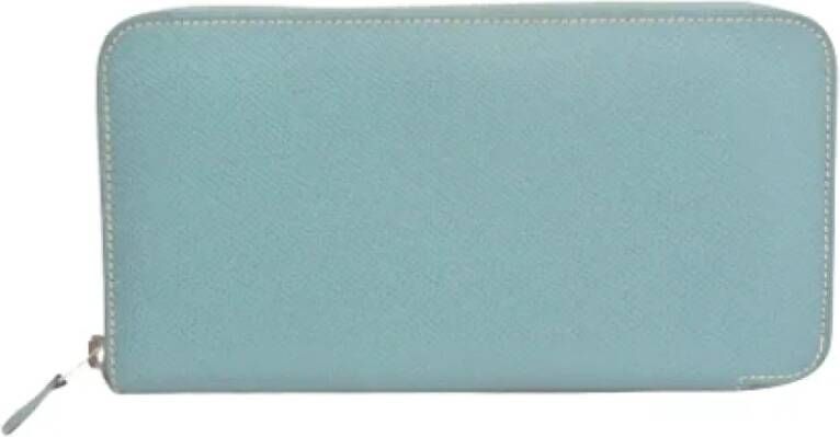Hermès Vintage Pre-owned Leather wallets Blauw Dames