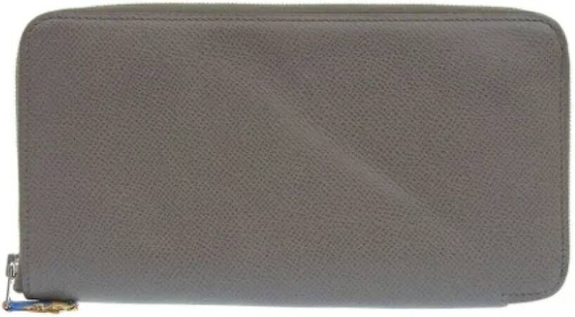 Hermès Vintage Pre-owned Leather wallets Grijs Dames