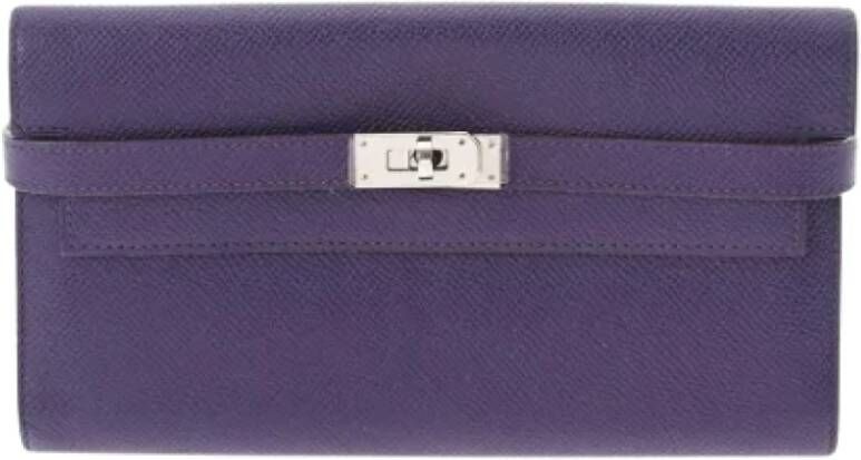 Hermès Vintage Pre-owned Leather wallets Purple Dames