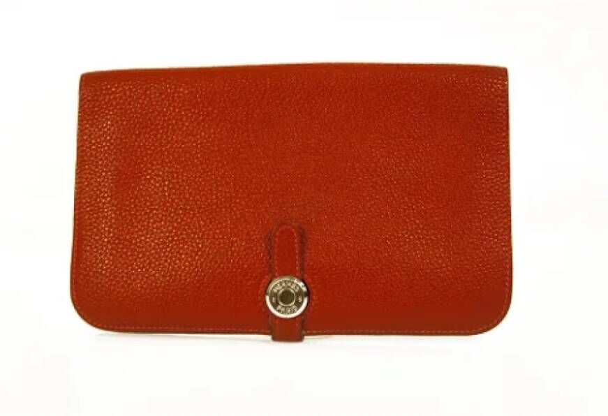 Hermès Vintage Pre-owned Leather wallets Rood Dames