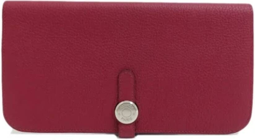 Hermès Vintage Pre-owned Leather wallets Rood Dames