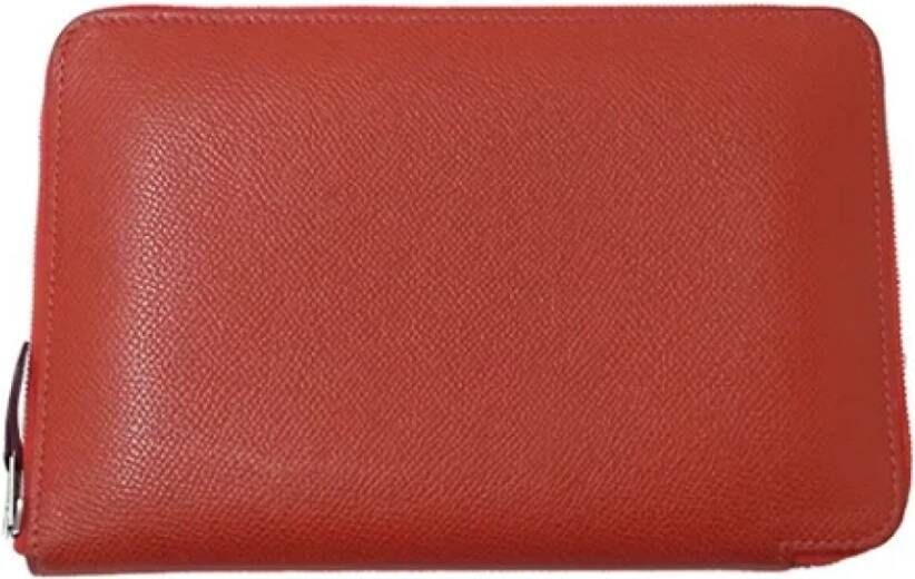 Hermès Vintage Pre-owned Leather wallets Rood Dames