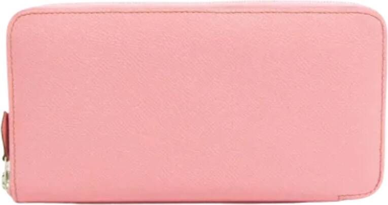 Hermès Vintage Pre-owned Leather wallets Roze Dames