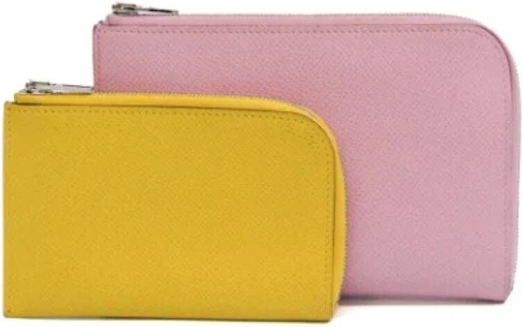 Hermès Vintage Pre-owned Leather wallets Roze Dames