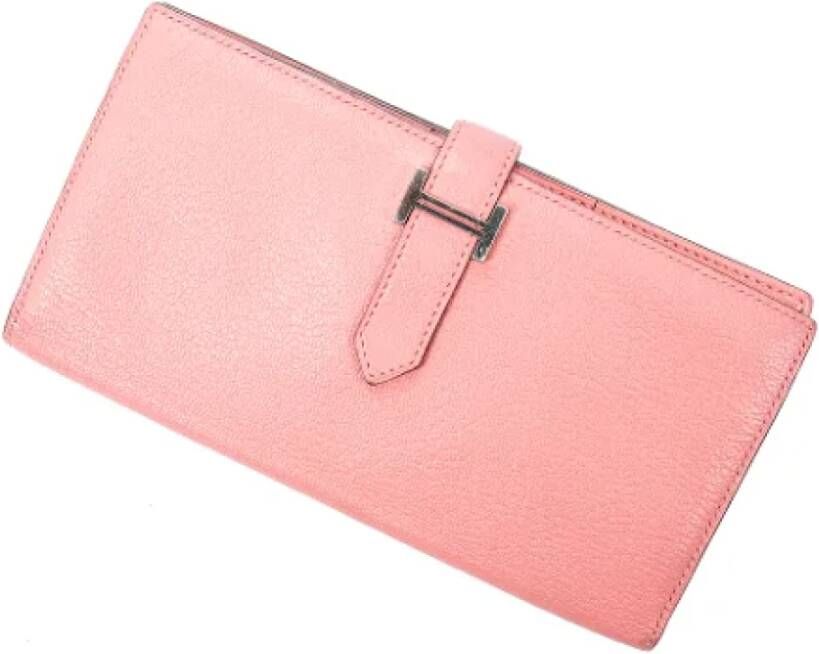 Hermès Vintage Pre-owned Leather wallets Roze Dames
